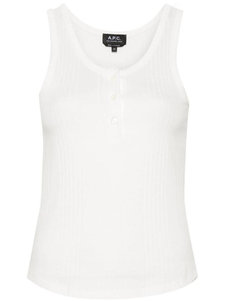 A.P.C. button-up tank top - White Cover