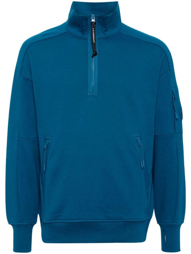 C.P. Company Lens-detail cotton sweatshirt - Blue Cover