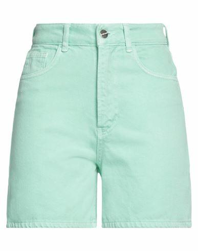 Hinnominate Woman Shorts & Bermuda Shorts Light green Cotton Cover