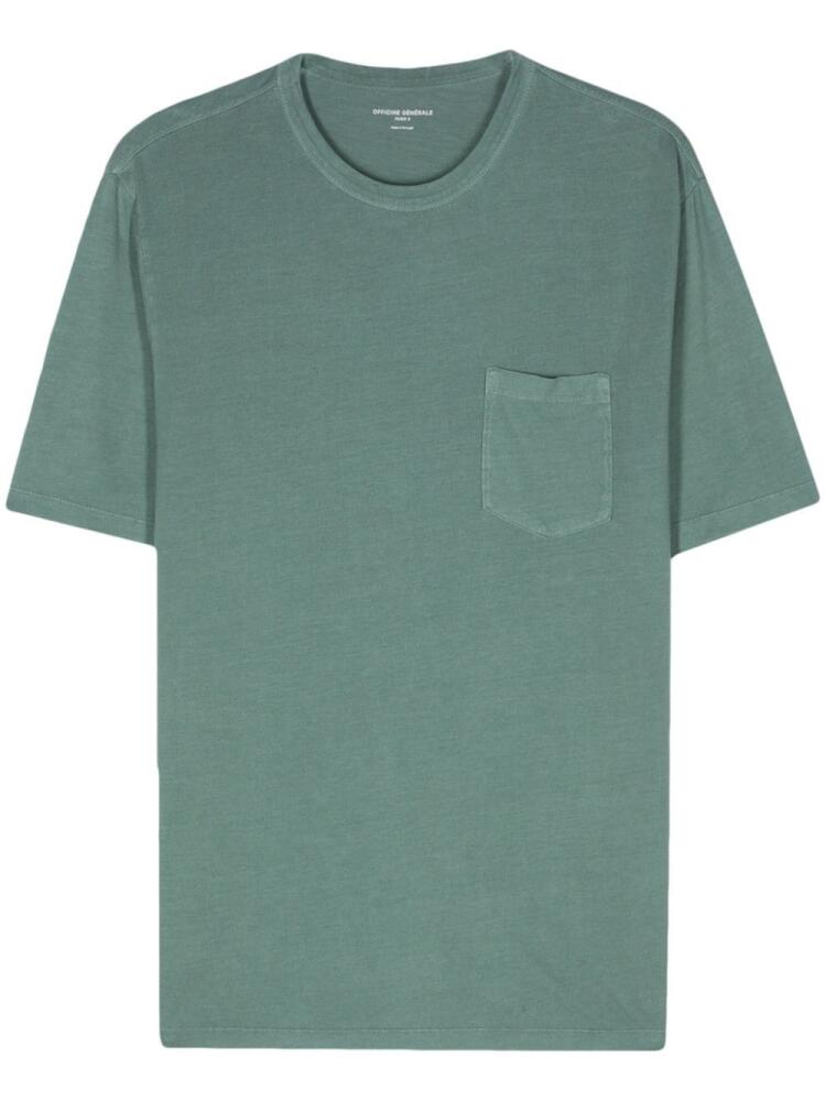 Officine Generale chest-pocket T-shirt - Green Cover