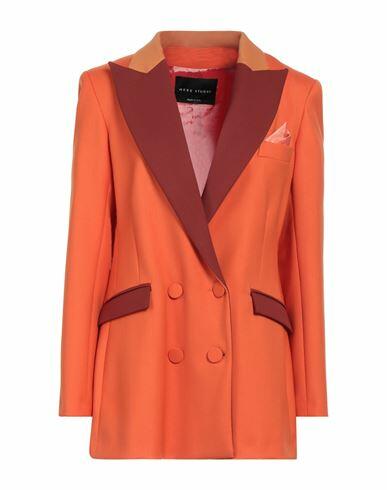 Hebe Studio Woman Blazer Orange Virgin Wool, Elastane Cover