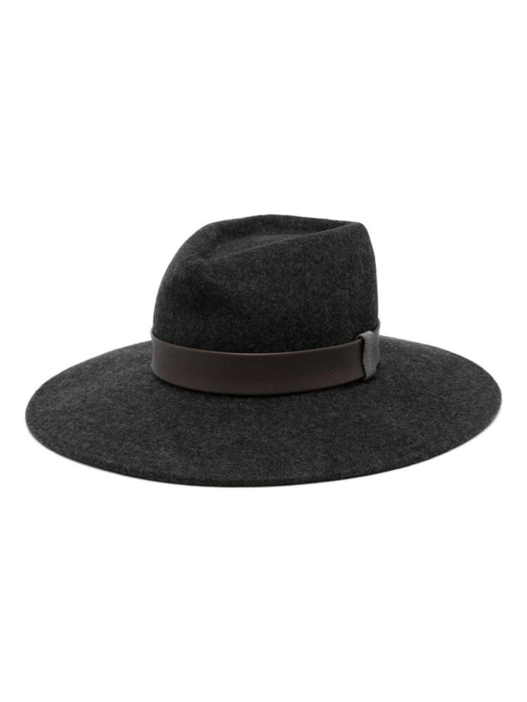 Peserico wool felted fedora hat - Grey Cover