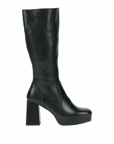 Francesco Milano Woman Boot Black Soft Leather Cover