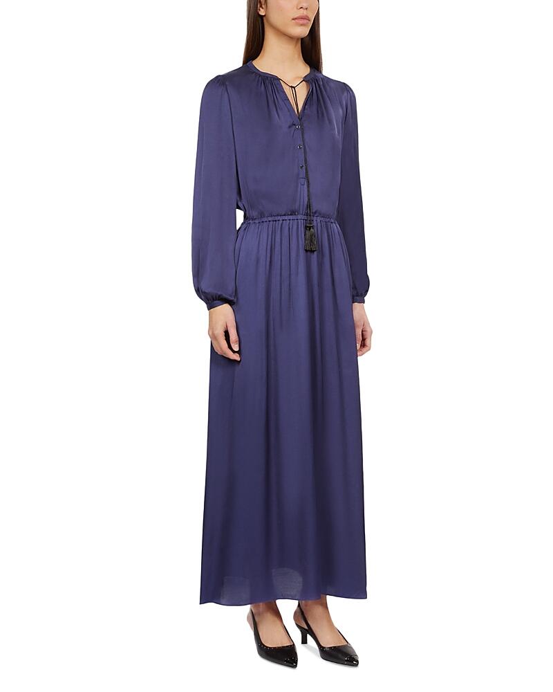 The Kooples Plain Color Long Sleeve Maxi Dress Cover