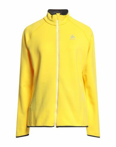 Odlo Woman Sweatshirt Yellow Polyester, Elastane Cover