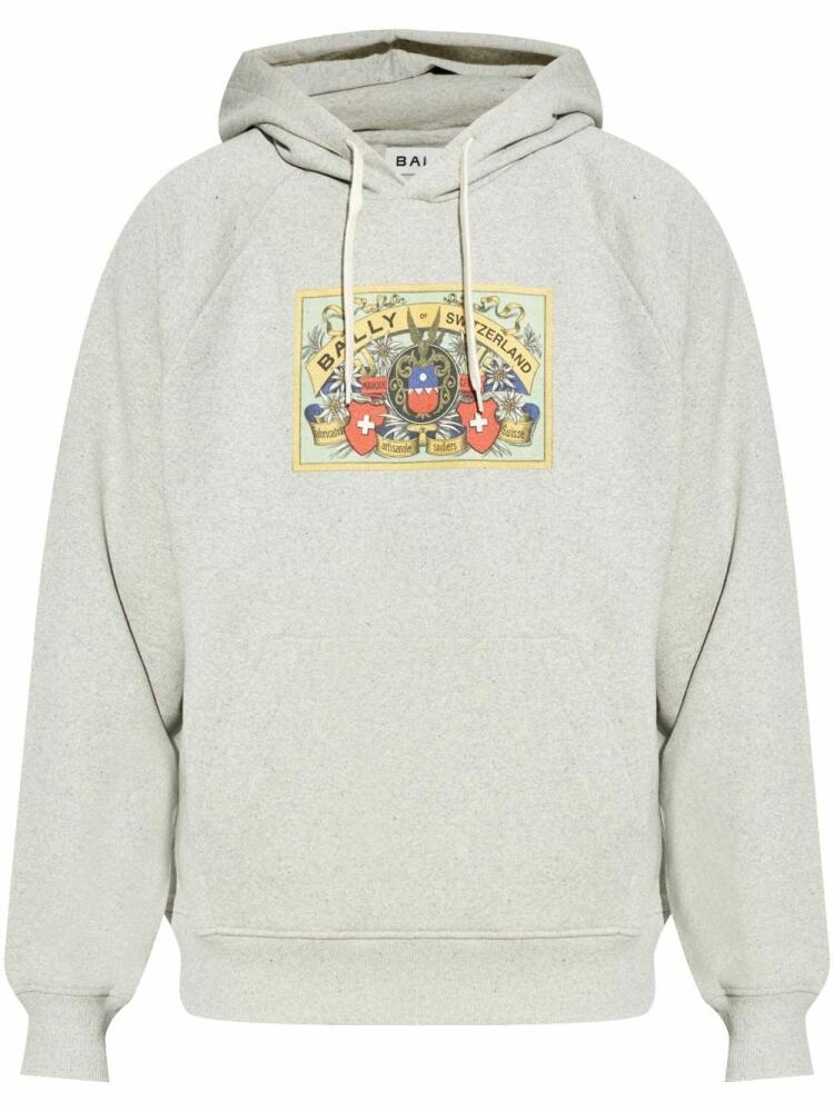 Bally logo crest hoodie - Grey Cover