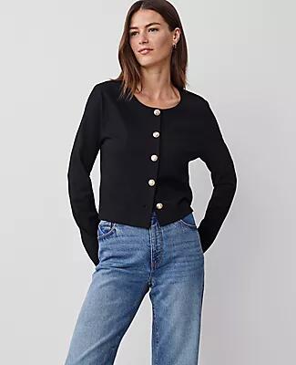 Ann Taylor Petite Crew Neck Jacket Cover