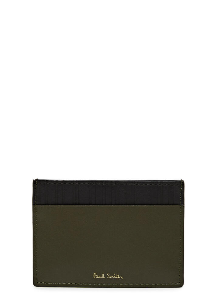 Paul Smith Colour-blocked Leather Card Holder - Black Cover