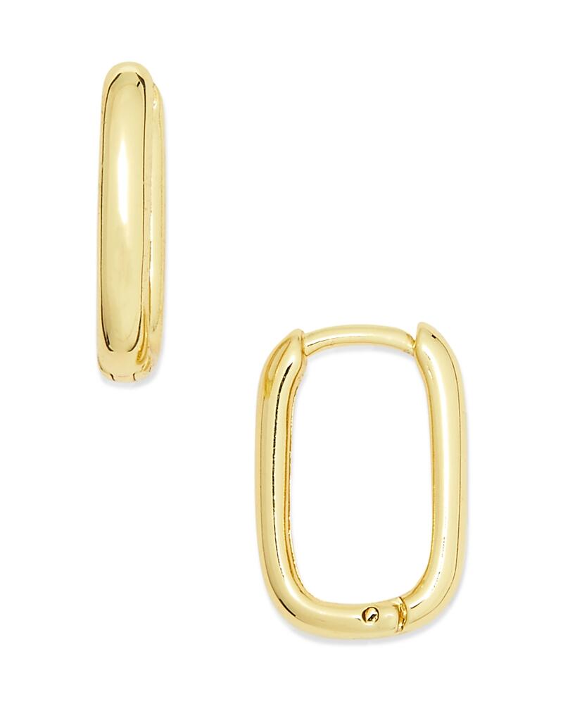 Argento Vivo Oblong Hoop Earrings in 14K Gold Plated Sterling Silver Cover