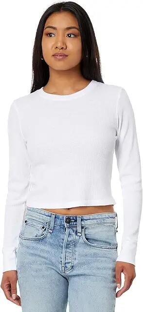 Michael Stars Palmer Crop Crew Tee (White) Women's Clothing Cover