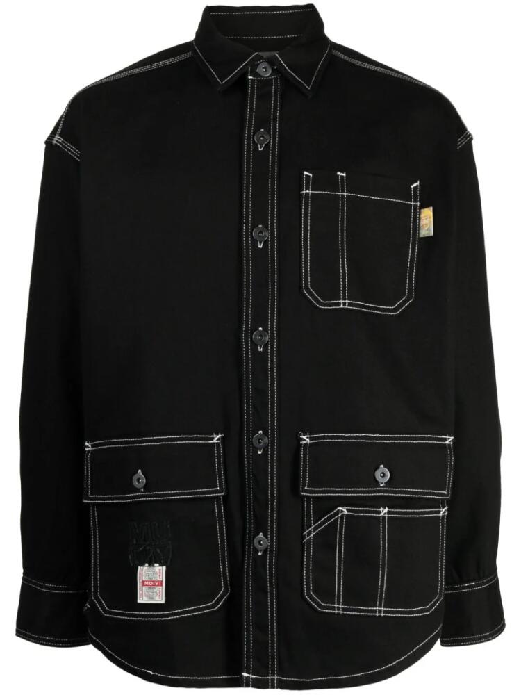 Musium Div. long-sleeve button-fastening shirt - Black Cover