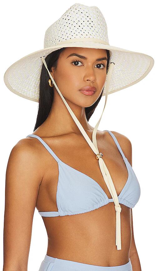 Lele Sadoughi Straw Checkered Hat in Cream Cover