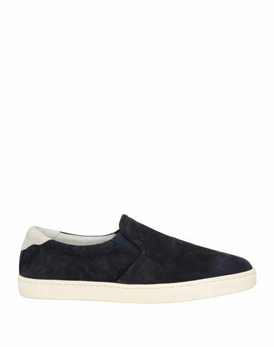 Brunello Cucinelli Man Sneakers Navy blue Leather Cover