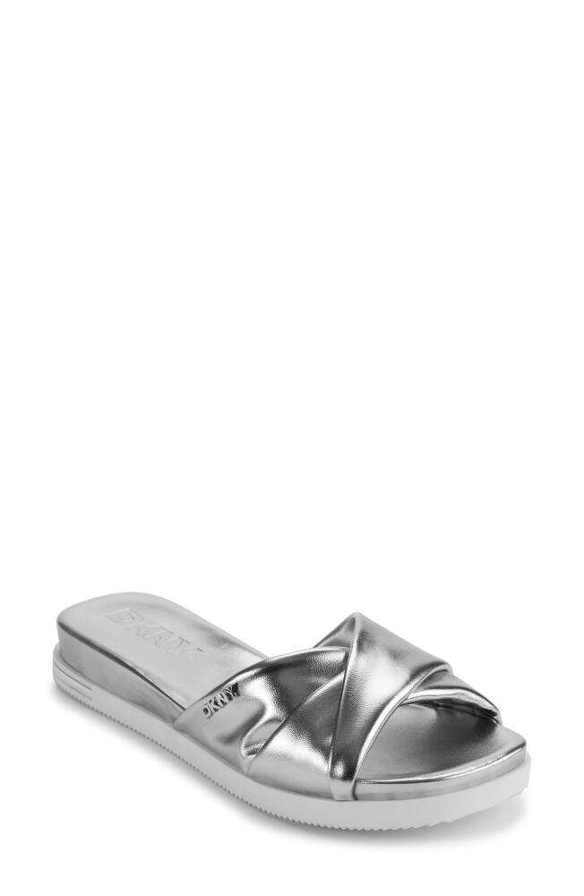 DKNY Jezebel Slide Sandal in Silver Cover