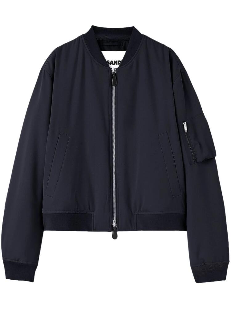 Jil Sander padded bomber jacket - Blue Cover