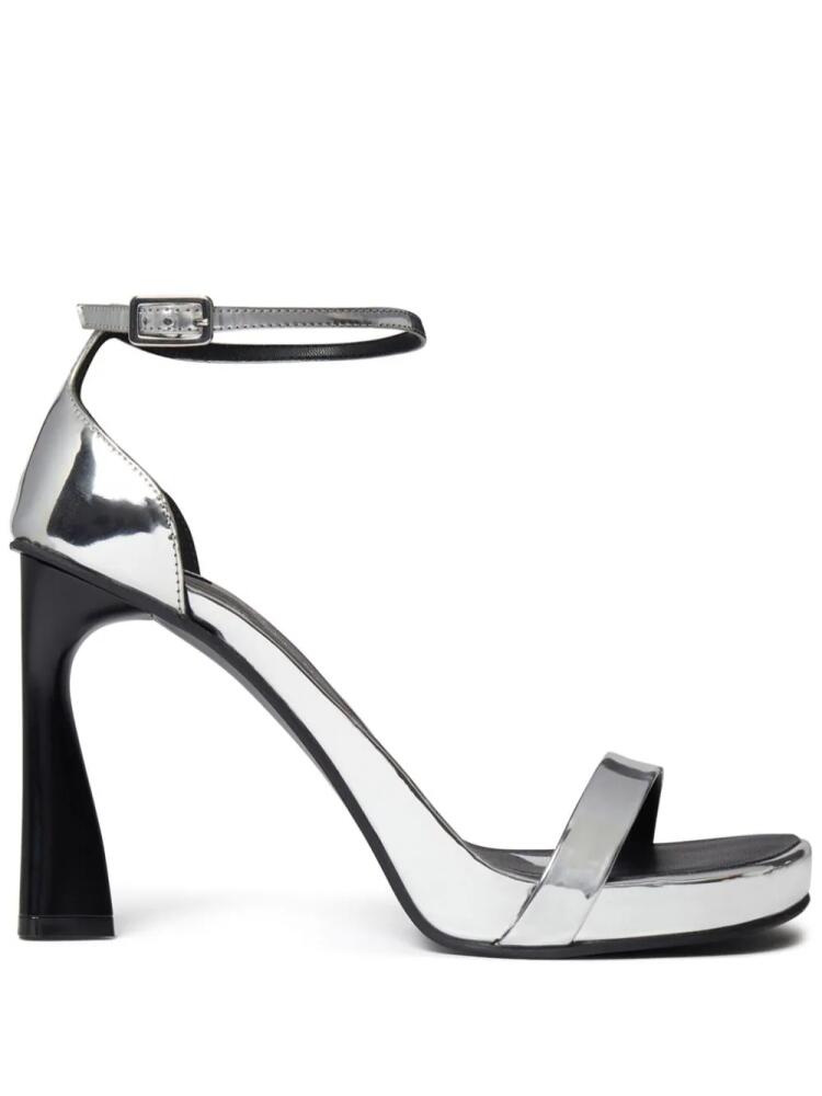 Stella McCartney 100mm Elsa metallic sandals - Silver Cover