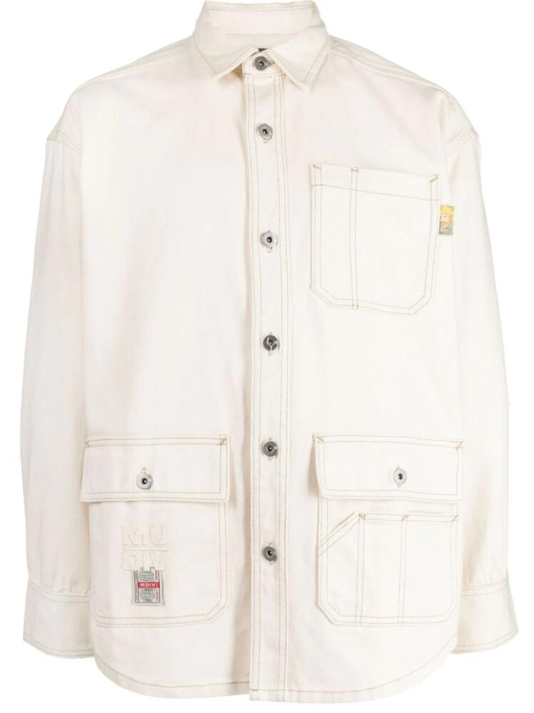 Musium Div. long-sleeve button-fastening shirt - White Cover