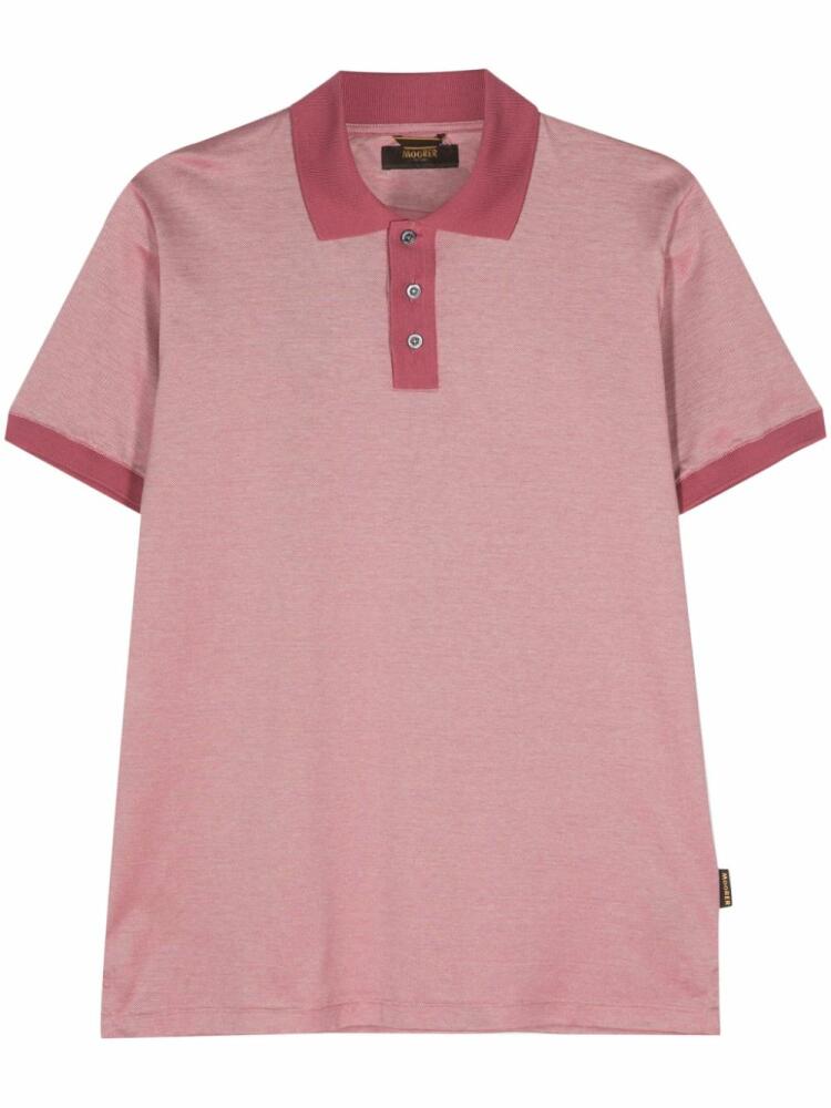 Moorer Spike cotton polo shirt - Pink Cover