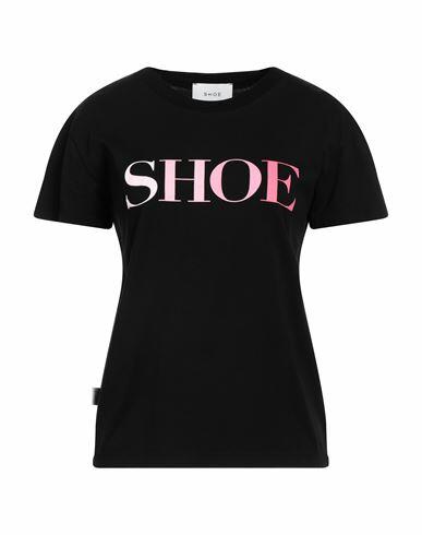 Shoe Woman T-shirt Black Cotton Cover