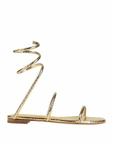 Lola Cruz Woman Sandals Gold Leather Cover