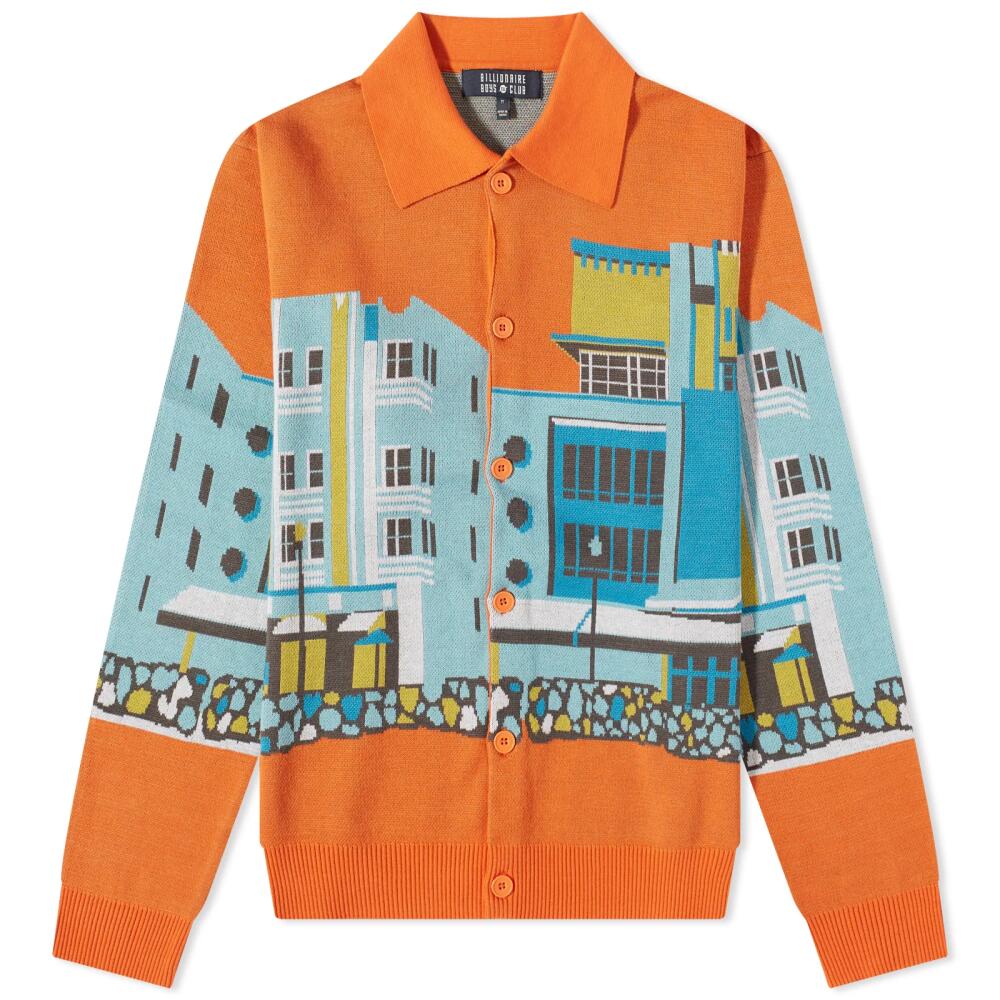 Billionaire Boys Club Men's Hotel Knitted Cardigan in Orange Cover