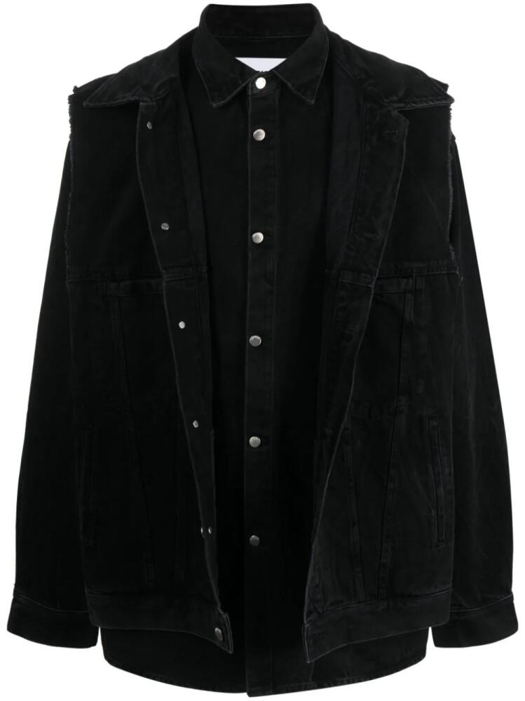 AMBUSH layered denim jacket - Black Cover