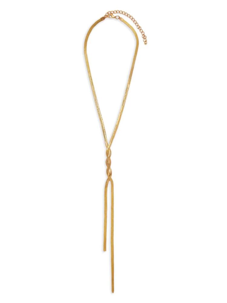 Hzmer Jewelry twist-front snake-chain necklace - Gold Cover