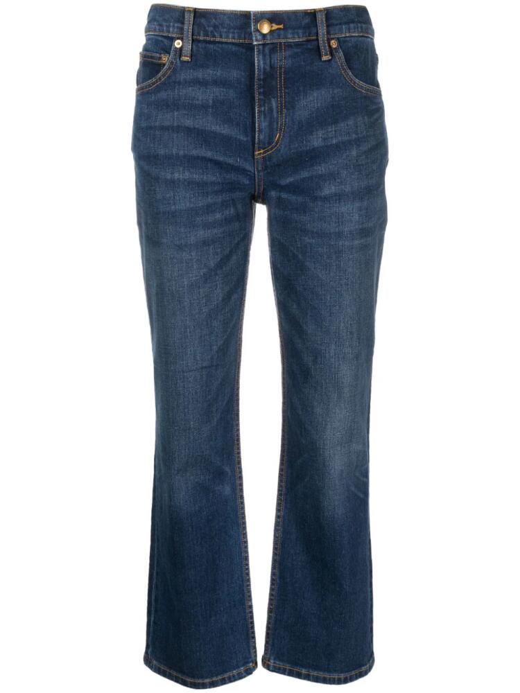 Tory Burch straight-leg cropped jeans - Blue Cover