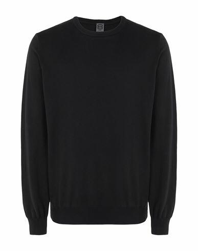 8 By Yoox Organic Cotton Basic Crew-neck Man Sweater Black Organic cotton Cover