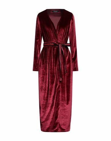 Nora Barth Woman Midi dress Burgundy Polyester, Elastane Cover