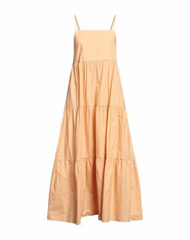 Alessia Santi Woman Maxi dress Apricot Cotton Cover