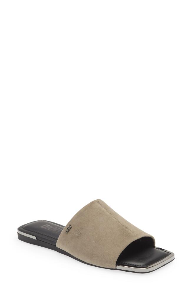 DKNY Andra Slide Sandal in Lt Mltry Cover