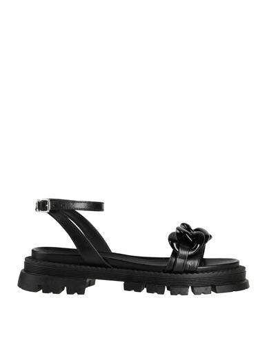 Janet & Janet Woman Sandals Black Soft Leather Cover