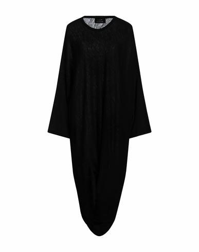 Yohji Yamamoto Woman Midi dress Black Wool Cover