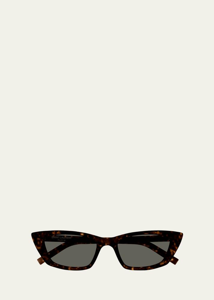 Saint Laurent Sleek Acetate Cat-Eye Sunglasses Cover