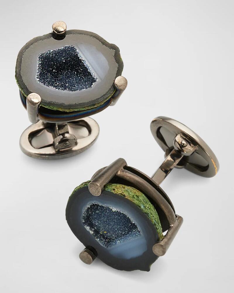 Jan Leslie Men's Druzy Crystallized Gemstone Cufflinks Cover