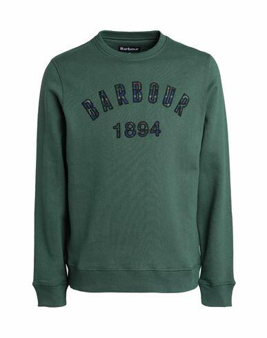 Barbour Man Sweatshirt Dark green Cotton Cover