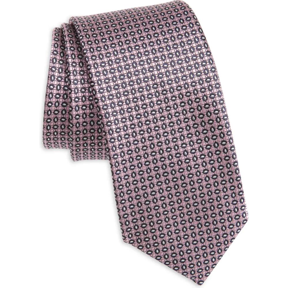 ZEGNA TIES Cinque Pieghe Geo Jacquard Silk Tie in Pink Cover