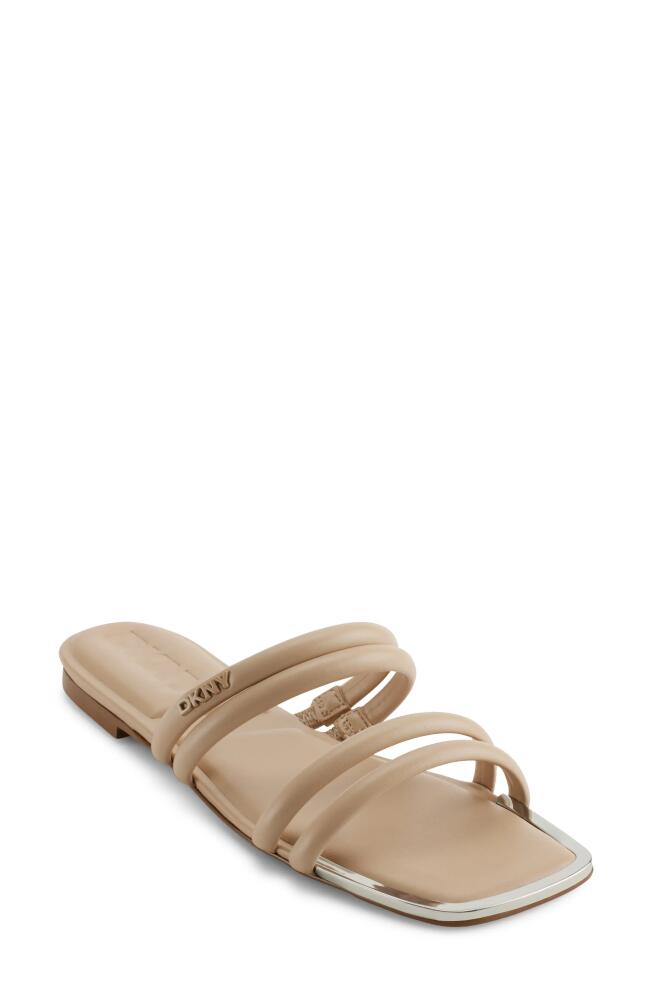 DKNY Square Toe Slide Sandal in Light Taupe Cover