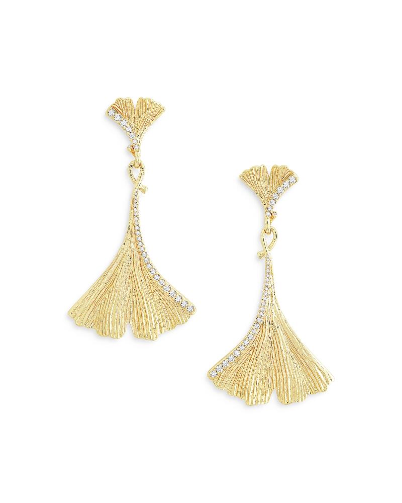 Anabel Aram Gingko Large Drop Earrings in 18K Gold Plated Cover