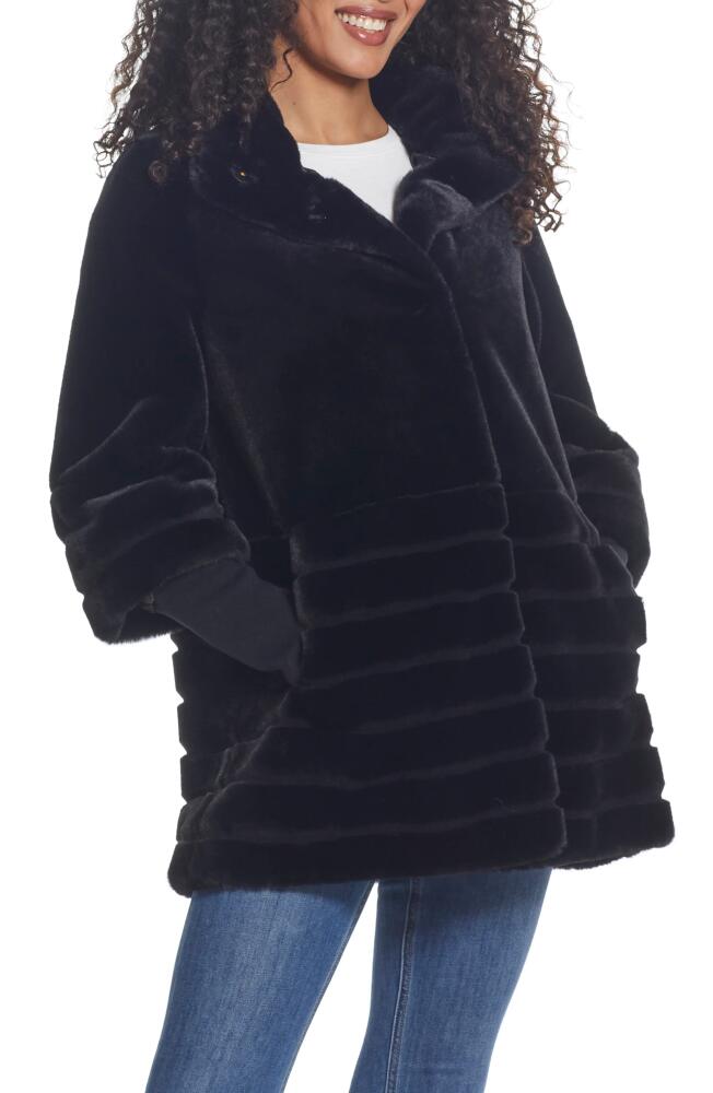 Gallery Water Resistant Faux Fur Jacket in Black Cover