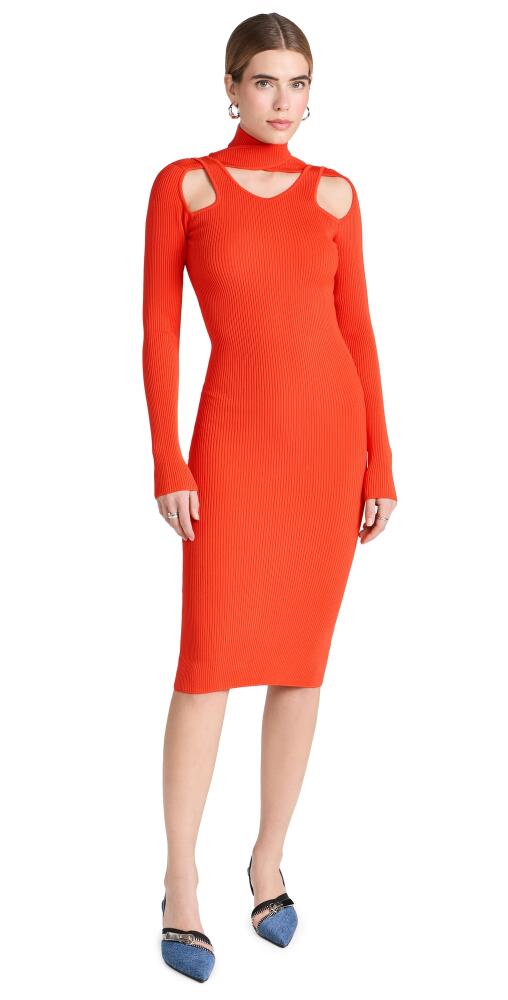 Coperni Cut-Out Knit Dress Red Cover