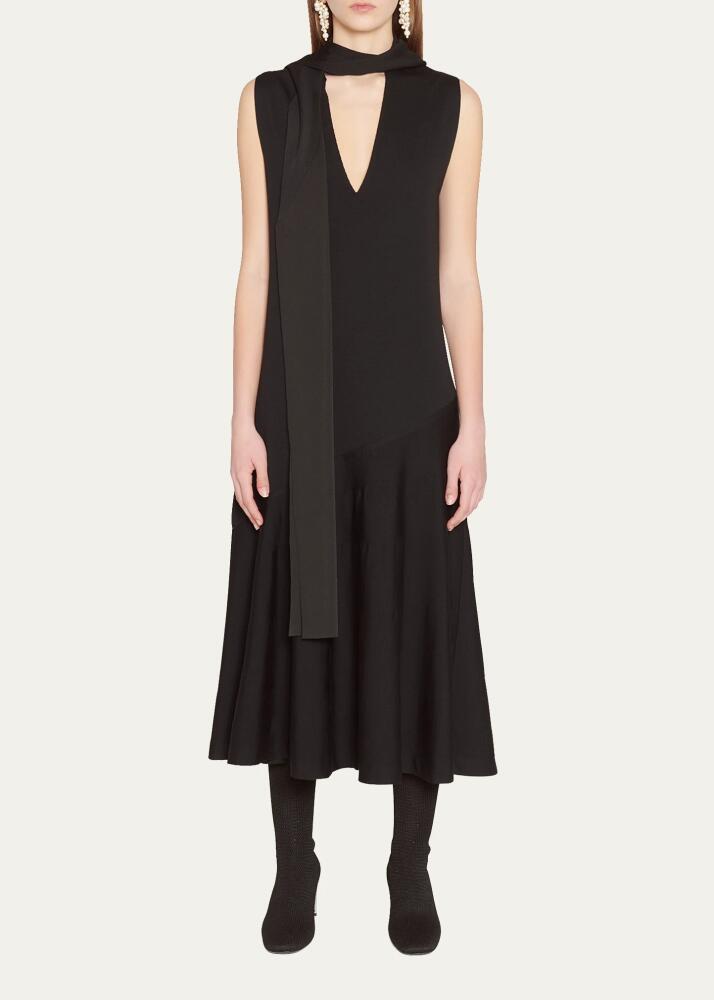 Jil Sander Draped Scarf Midi Dress Cover