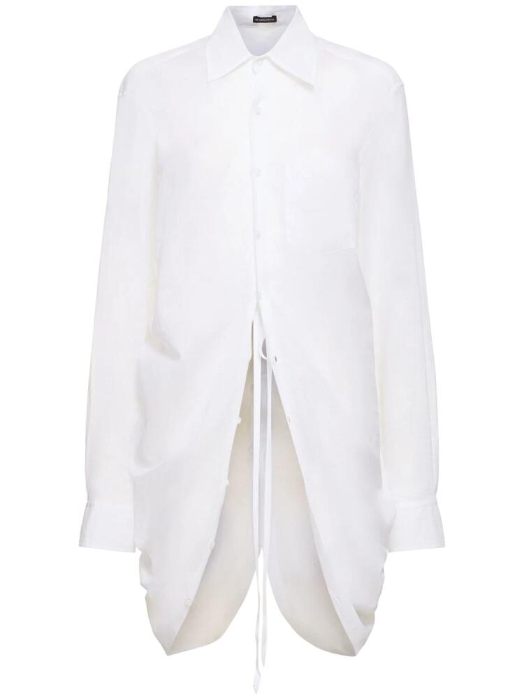 ANN DEMEULEMEESTER Gabi Long Draped Cotton Voile Shirt Cover