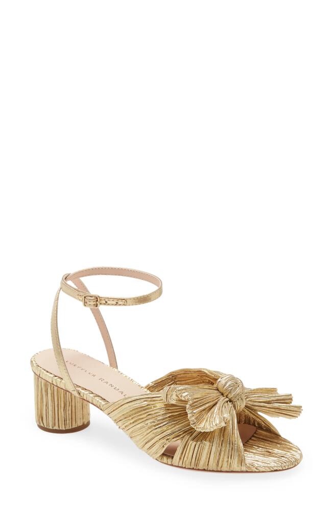 Loeffler Randall Dahlia Ankle Strap Knotted Sandal in Gold Cover