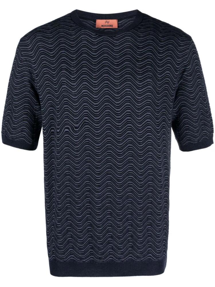 Missoni wave-pattern crew-neck T-shirt - Black Cover