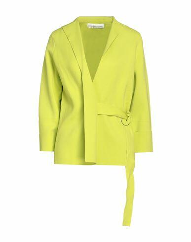 Lamberto Losani Woman Blazer Acid green Cotton, Polyester Cover