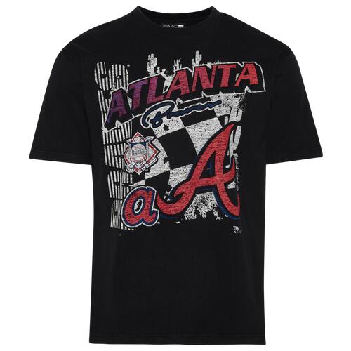 New Era Braves Fitted Short Sleeve T-Shirt - Mens Black/Black Cover