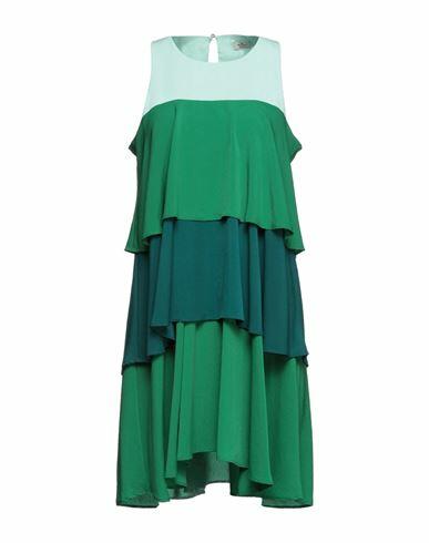 Rebel Queen Woman Mini dress Green Polyester Cover