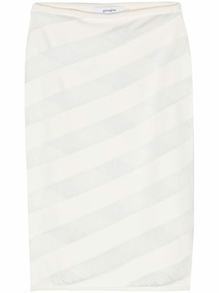 Gimaguas Zebara semi-sheer panel skirt - White Cover